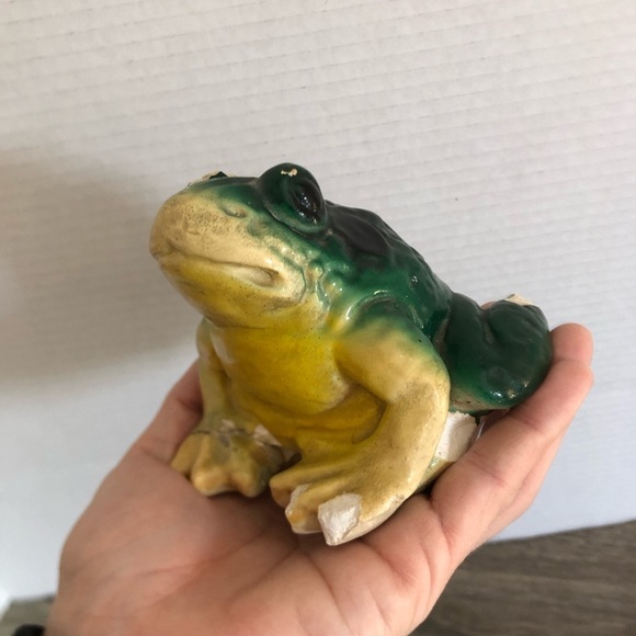 Vtg Chalkware Frog Statue - Picture 13 of 13